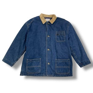 Vintage 90s Blue Denim Jacket: Classic Men&#39;s Streetwear