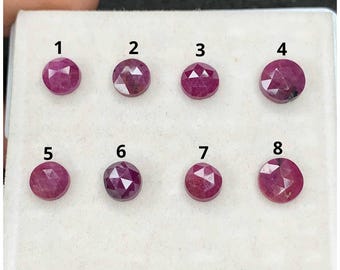 Cabochon di rubino naturale a taglio rosa, forme miste, pietre preziose sfuse per la creazione di gioielli fatti a mano OS-590