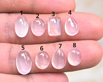 Cabochon di quarzo rosa naturale, pietre preziose sfuse, pietre preziose sfuse per la creazione di gioielli fatti a mano OS-293