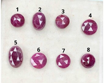 Mix di rubini naturali, cabochon a taglio rosa, pietre preziose sfuse per la creazione di gioielli fatti a mano OS-587