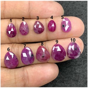 Natural Ruby Gemstone Fancy Shape Rose Cut Cabochons Loose Gemstones For Jewelry Making Handmade OS-567