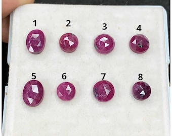 Natural Ruby Gemstone Mix Shape Rose Cut Cabochons Loose Gemstones For Jewelry Making Handmade OS-589