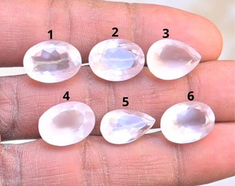 Pietre preziose naturali di quarzo rosa, taglio sfaccettato, forma mista, cabochon, pietre preziose sfuse per la creazione di gioielli fatti a mano OS-298