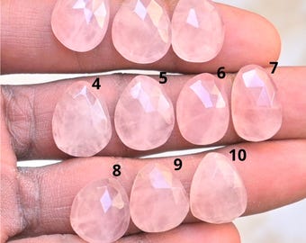 Quarzo rosa naturale, pietra preziosa, taglio a rosa, cabochon, pietre preziose sfuse per la creazione di gioielli fatti a mano OS-297