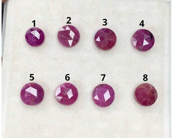 Natural Ruby Gemstone Mix Shape Rose Cut Cabochons Loose Gemstones For Jewelry Making Handmade OS-588