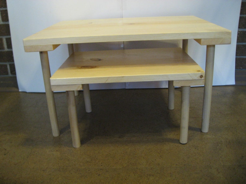 Set of 2 Montessori Nesting Floor Tables Etsy