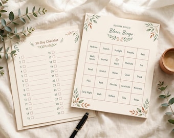 Self Care Bingo Printable, 30 Day Self Care Challenge, Wellness Bingo Cards, ADHD Self Care, Download