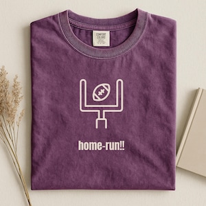 Funny Home Run Football T-Shirt: Comfort Colors Game Day Tee