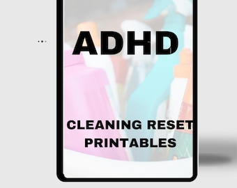 ADHD Cleaning Reset Printable | Executive Dysfunction Support (PDF)
