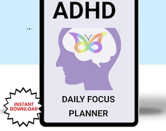 ADHD Daily Focus Planner Printable | Task Management and Concentration Planner for Adults
