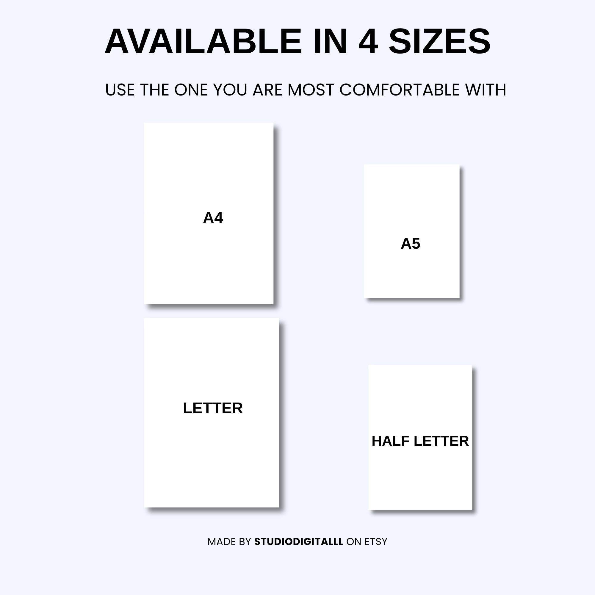 Minimalist Weekly Planner Printable, Undated, A4 A5 Letter (instant ...