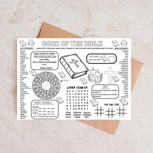 Books of the Bible Coloring Page,  Prinable Christian Coloring Page For Kids, Sunday School Coloring Page Activity, Bible Studies Activity