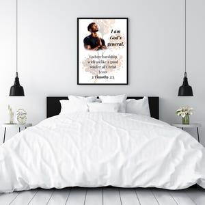 2 Timothy 2:3 Wall Art, Christian Man Clipart Print, Christian Wall Art, Digital 2 Timothy 2 Vs 3 Wall Art, Bible Quote 2 Timothy 2 Vs 3 Art
