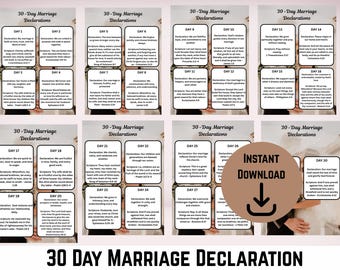 Oraciones de 30 días para un matrimonio exitoso, Afirmaciones matrimoniales, Escrituras para un matrimonio exitoso, 30 versículos bíblicos para el matrimonio