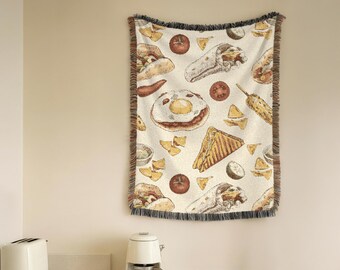 Large Tapestry for Kitchen & Restaurants, Food Decor, Woven Tapestry Mexican