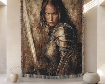 Medieval Tapestry, Renaissance Art, 100% Cotton Woven Blanket, Medieval Wall Hanging
