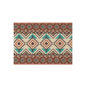Boho Aztec Outdoor Rug, Waterproof Southwestern Patio Carpet, Bohemian Balcony Decor image 8
