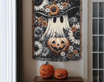 Gothic Wandteppich, 100% Baumwolle gewebte Decke Geist Wohnkultur, Horrorfilm Decke oder Tagesdecke