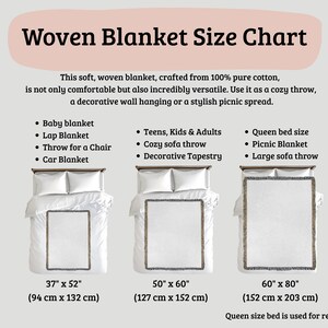 Mexican Woven Blanket, Southwestern Tapestry, Boho Throw Blanket or Bedspread 100% Cotton image 10