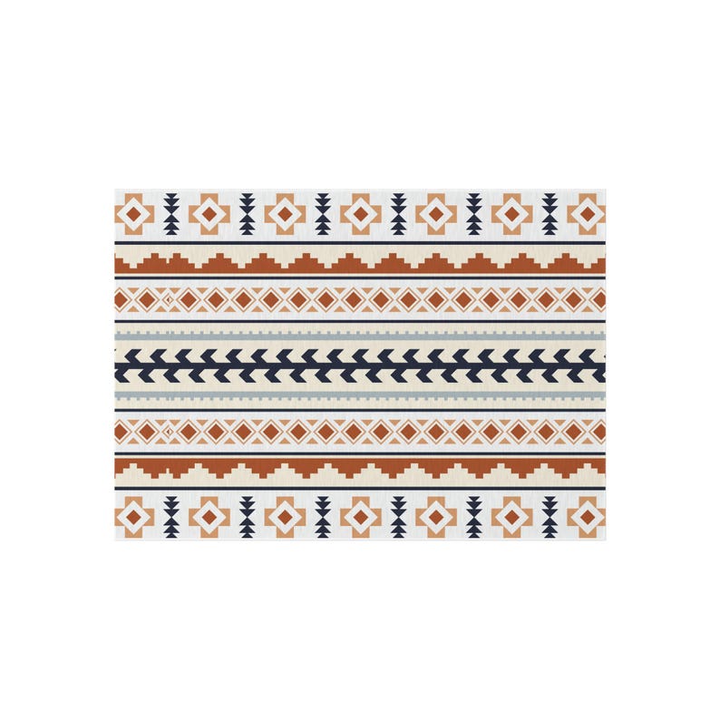 Boho Outdoor Rug Mexican , Aztec Southwestern Outdoor Mat, Bohemian Decor image 6
