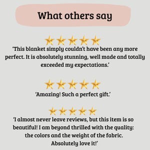May include: Image featuring customer reviews with gold star ratings. The text reads, "What others say." Reviews praise the item's quality, appearance, and the reviewer's satisfaction with the product.