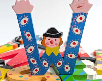 Vintage Wooden Sevi Clown Letters - Pick Your Own!