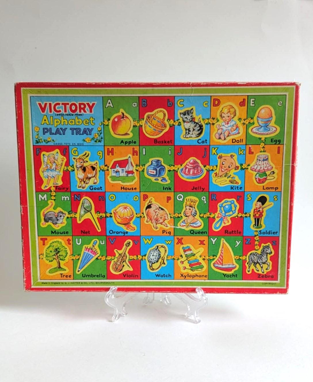 Vintage 1950s VICTORY Alphabet Play Tray - *COMPLETE* in Box - Etsy