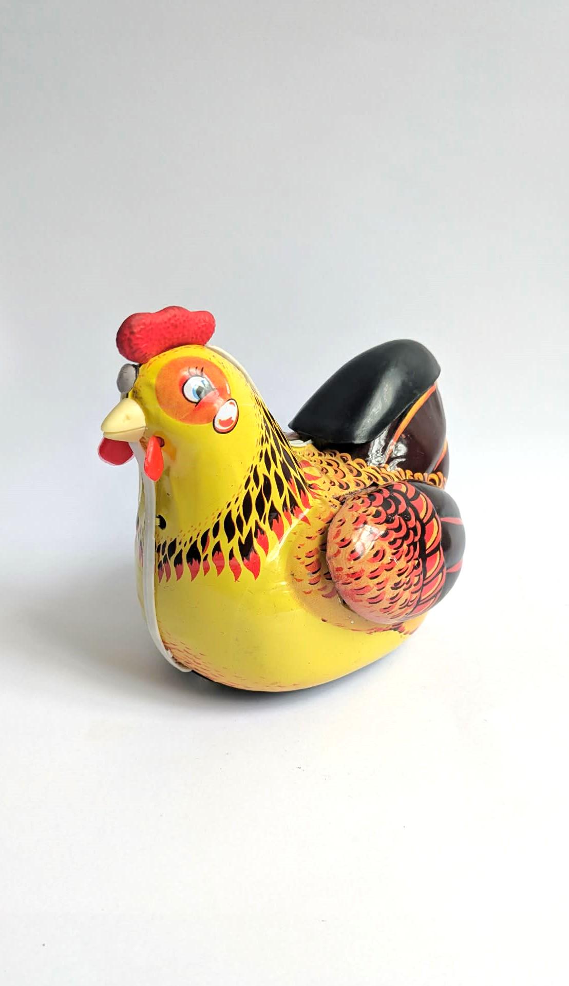 Ancien jouet en tole oiseau jouet mécanique sans la clé made in France