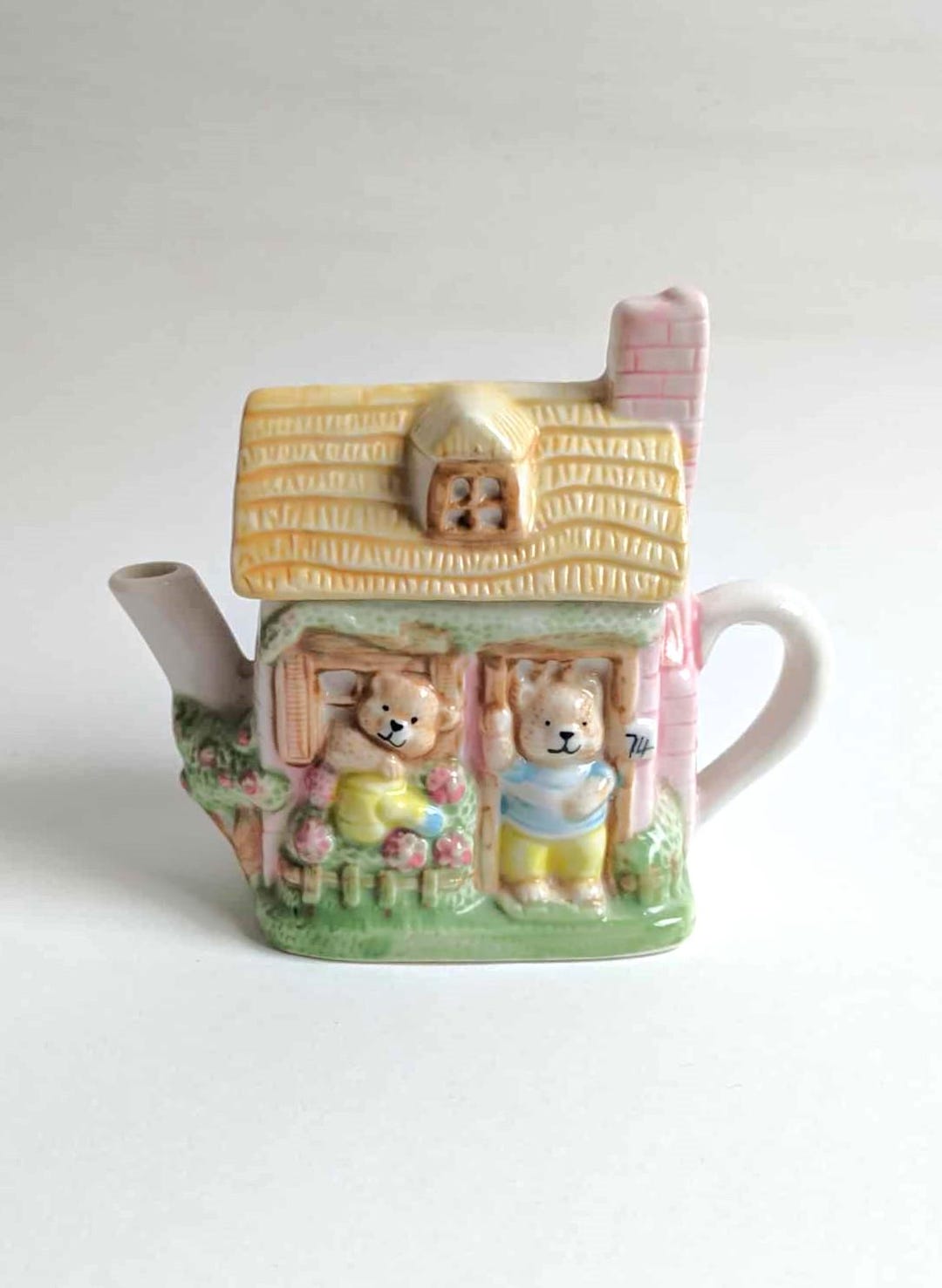 Vintage Decorative Teddy Bear House Teapot - Etsy