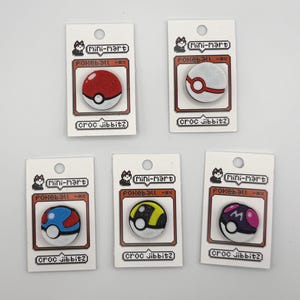 Pendentifs croco Poke Ball : accessoires pour chaussures de style Jibbitz imprimés en 3D