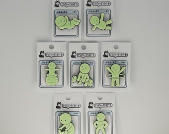 Adornos para zapatos Glow Buddies Exercise Series: accesorios kawaii que brillan en la oscuridad