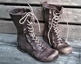 High Leather Boots La Boheme