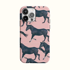 Western Horse Pattern Phone Case | Cowboy Cowgirl Rodeo Style | Rustic Western Print Slim Cover | Country Horse Lover Gift