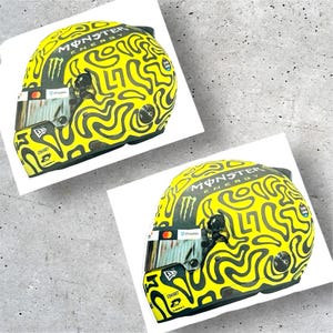Lando Norris F1 Helmet Stickers Set of 2 – 65mm Vinyl Decals – Laptop, Water Bottle, Phone Sticker – 2025 McLaren Gift Idea
