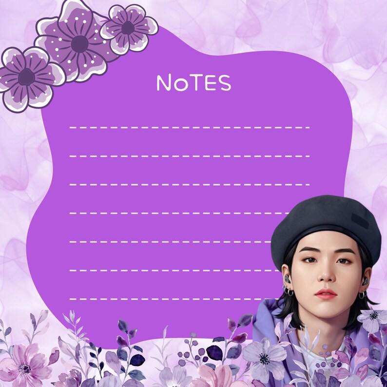 BTS Inspired Printable Notepad: Kpop ARMY Journal (digital Download ...