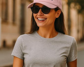 Armchair Quarterback Hat: Embroidered Beige Dad Cap
