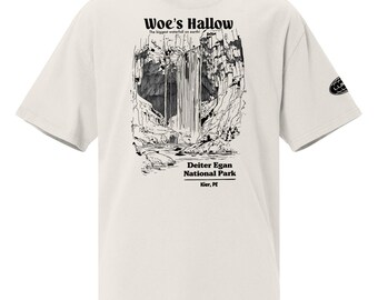 Oversized National Park Graphic Tee | Vintage Soft Cream Grunge Shirt