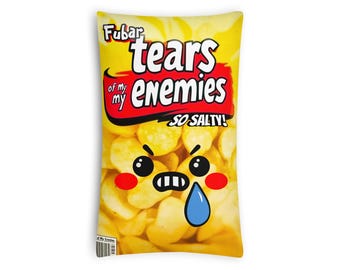 Tears of My Enemies Potato Chips Pillow – Sarcastic Foodie Humor