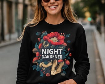 Severance 'Night Gardener' Sweatshirt - Floral Graphic Unisex Sweater