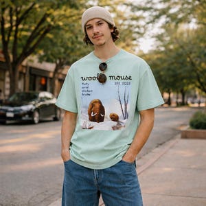 T-shirt Woolly Mouse, overhemd met uitgestorven dieren, wetenschappelijk cadeau