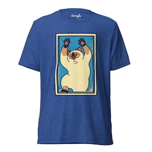 Camiseta de gato esponjoso y pegajoso: divertida camiseta de gato gordo con diseño de gato siamés, unisex - SÚPER SUAVE
