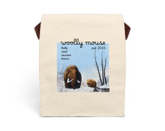 Woolly Mouse Canvas Lunch Bag, Eco-Friendly Lunchbox