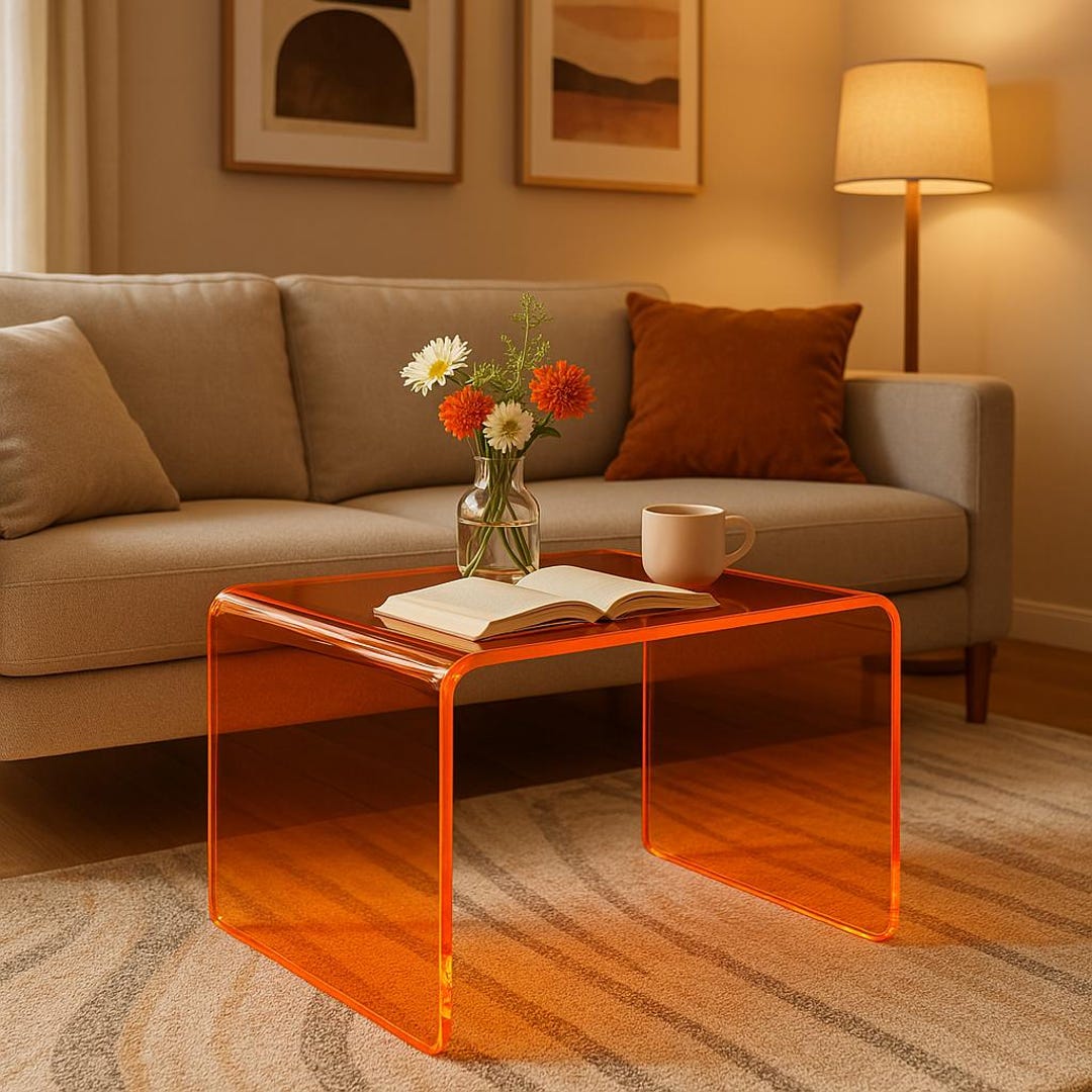 Clear Acrylic End Table: Luxe Minimalist Furniture(digital File) - Etsy