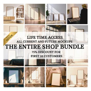 Full Store Access Frame Mockup Bundle: Nordic & Boho Styles (Digital Download)