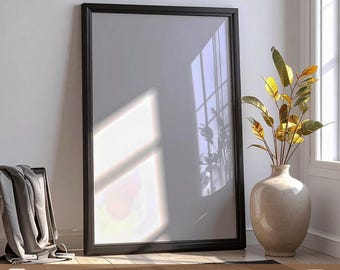 Vertical Black Frame Mockup – 2:3 Ratio, Photoshop PSD (Digital Download)