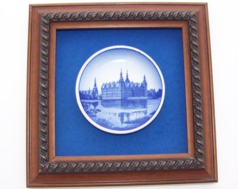 Framed Royal Copenhagen Mini Plate - Frederiksborg Slot - Denmark