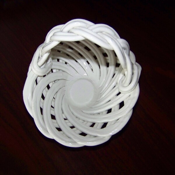 Ceramic Basket - Made In Italy - Candy Dish or Flower Basket