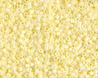 Miyuki Delica DB1501 11/0 Opaque Pale Yellow Luster AB 7.2g