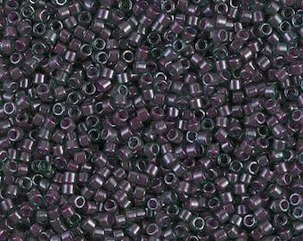 Miyuki Delica DB0279/DB279 11/0 Transparent Emerald CL Cranberry Luster 7.2g