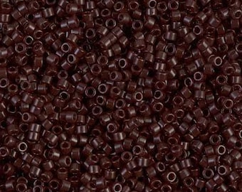 Miyuki Delica DB0734/DB734 11/0 Opaque Dark Chocolate 7.2g